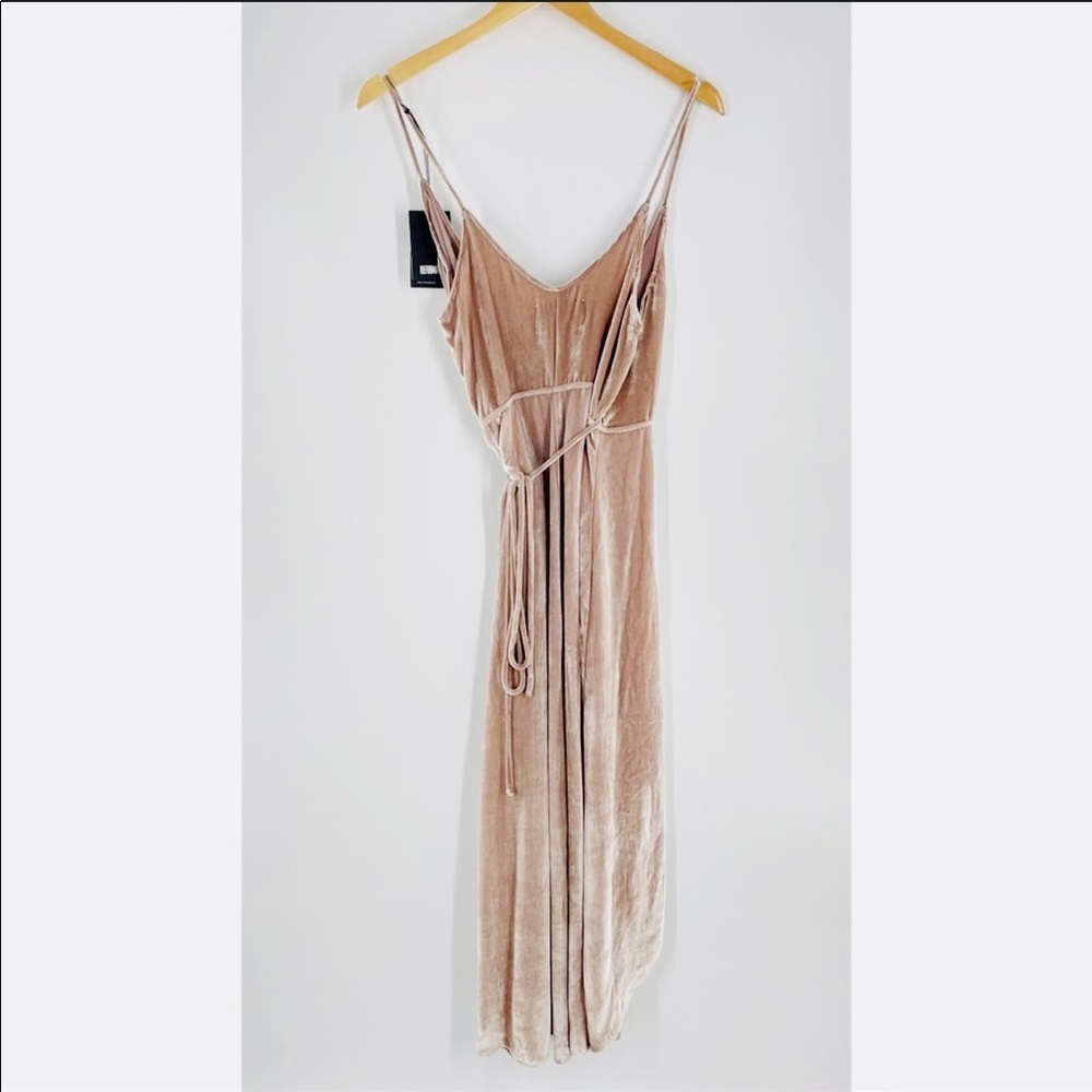 NWT Reformation Anoush Velvet Silk Wrap Midi Dress - Picture 10 of 12
